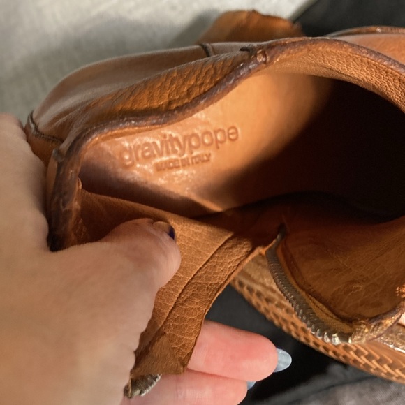 NWT - Italian made leather ankle booties sz 39 brand "gravity pope" - Picture 12 of 16